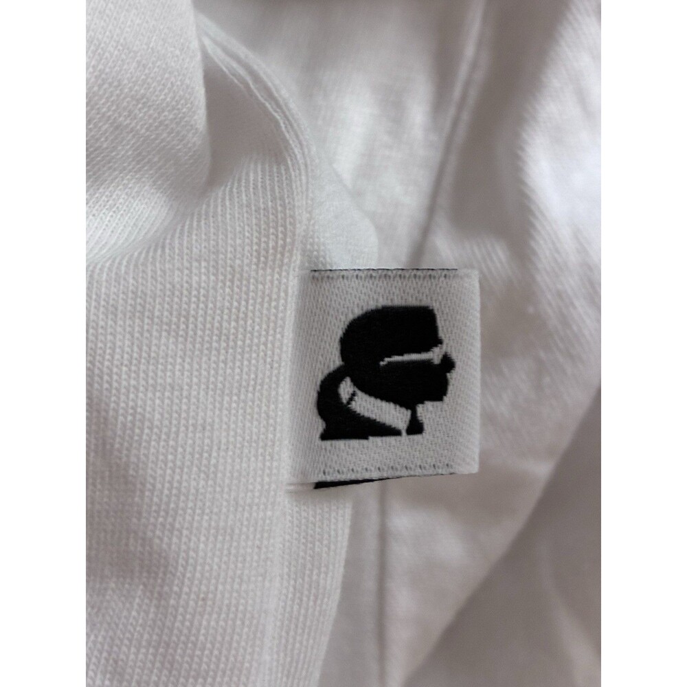 Karl Lagerfeld Women’s White Shirt With Cat Size Large - Picture 10 of 10
